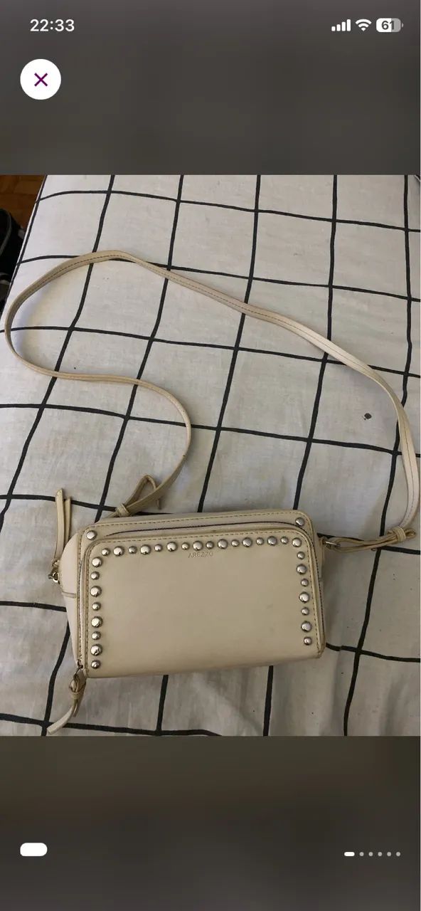 Bolsa arezzo off white customizada