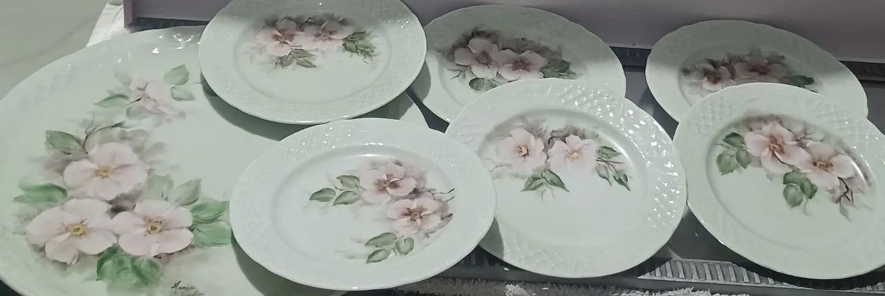 CONJUNTO LOUÇA PINTADO À MÃO  - Foto 2