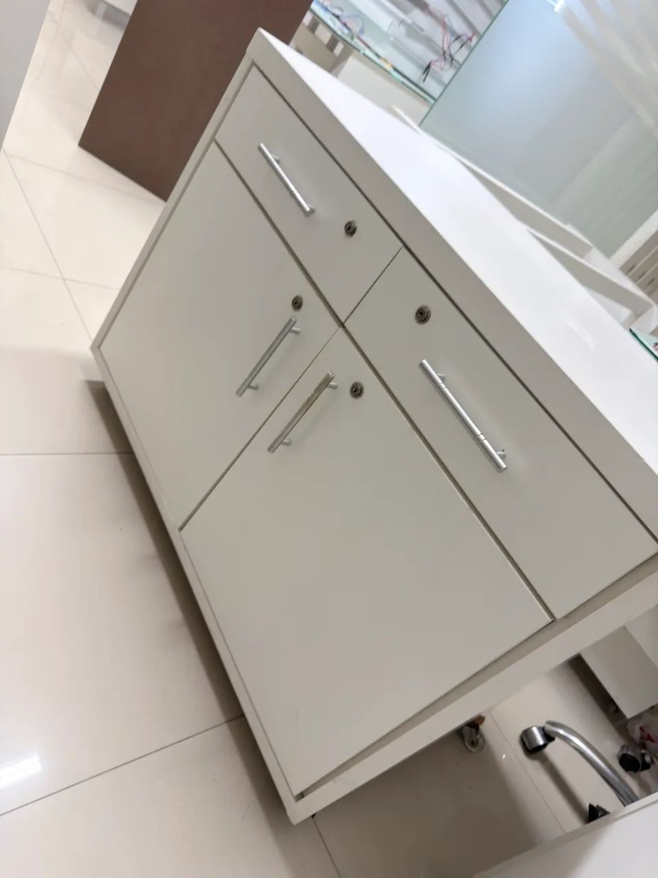 Armário Balcão Multiuso em MDF - Branco | Ótimo Estado - Foto 3