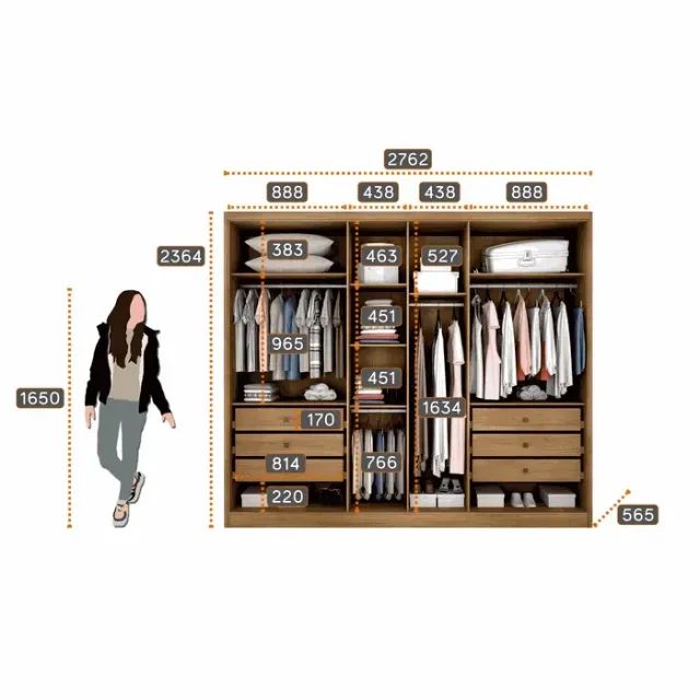 Roupeiro Guarda Roupa Robust Plus 100% MDF - Foto 3