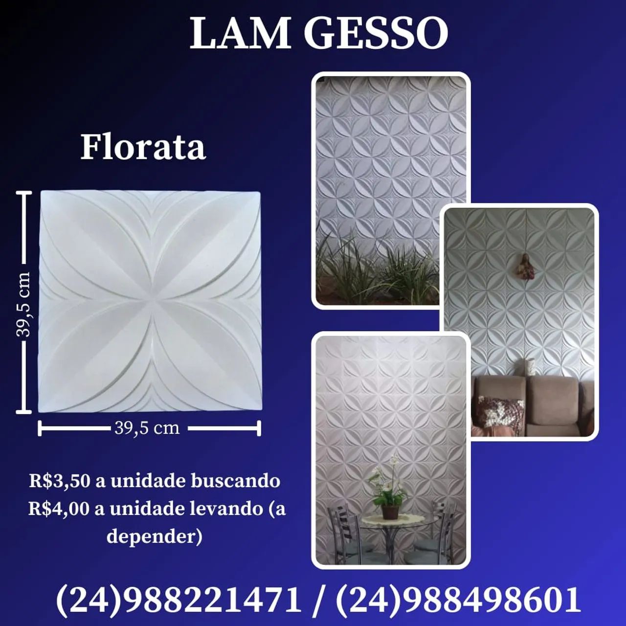 Placas de Gesso 3D - Foto 5