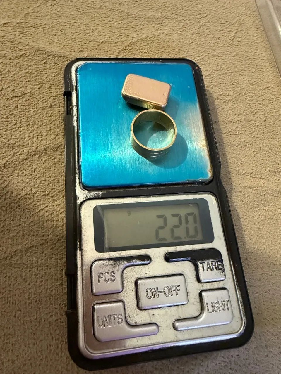 Ouro18k maciço 22g 