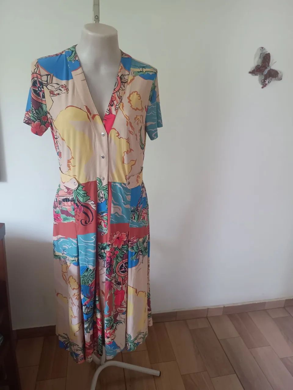 Vestido Bella Pelle Floral Midi 