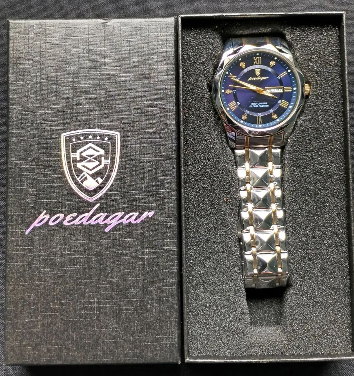 Relógio Masculino Elegante Aço Inox com Data Novo  - Foto 4