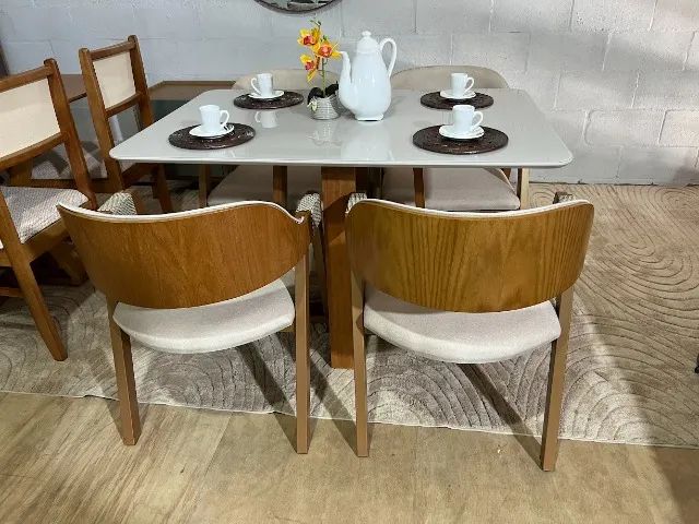 Mesa com 4 cadeiras 1,20cm modelo polotrona - Foto 2