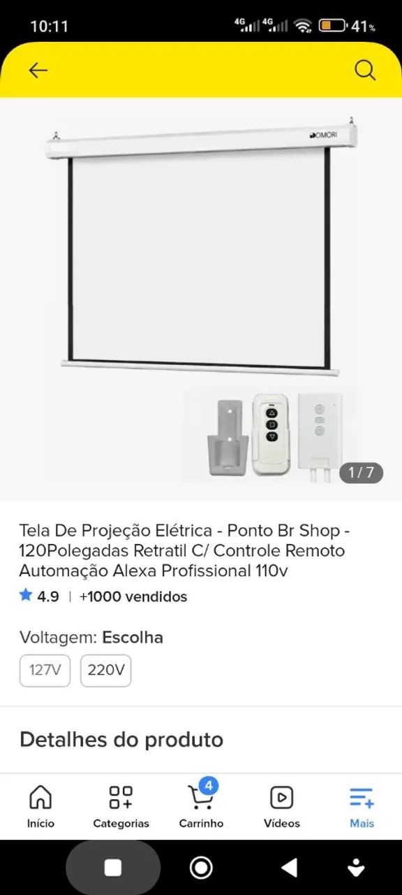 Projetor- Marca BETTDOW mod AC 1037 - Foto 4