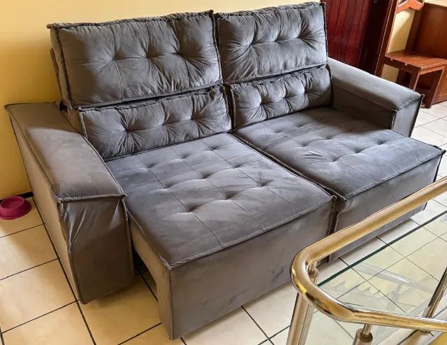 Sofá 3 Lugares Retrátil Reclinável
