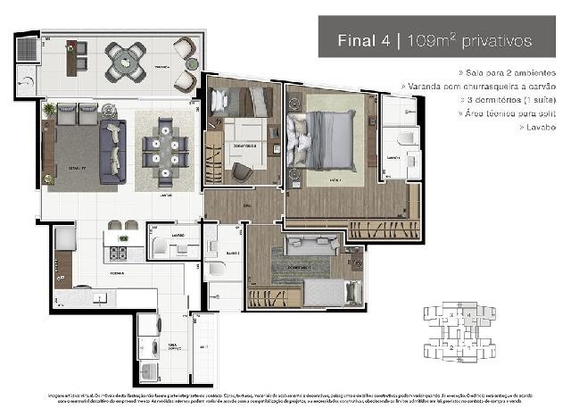 Apartamento Novo Alto Padrão no Ecoville - Foto 5