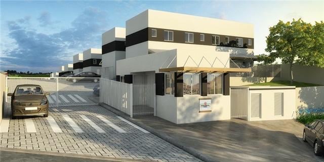 Casas de 50m² - 2 dormitorios - quintal de 12m² nos fundos - 1 vaga de garagem, com lazer