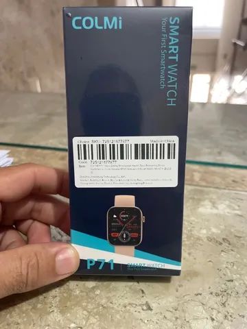 Smartwatch  colmi p71 preto lançamento 