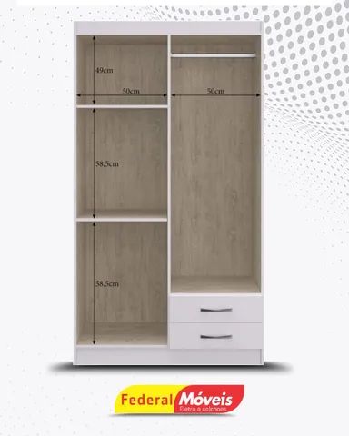 Guarda Roupa 4 Portas 2 Gavetas Super Lindo Fazemos Entrega - Foto 2