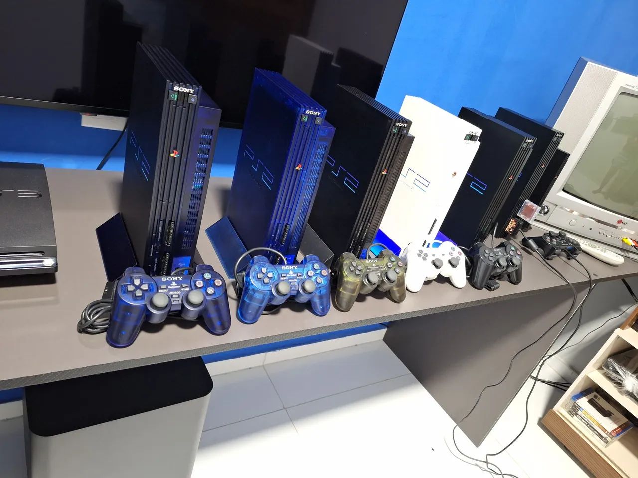 Lote com 5 Consoles Playstation 2 (PS2) - Raridade! - Foto 2