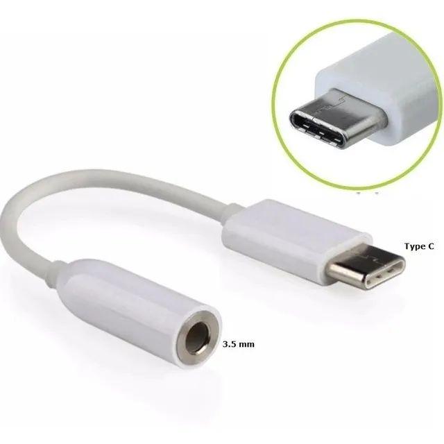 Cabo Adaptador Tipo C Para P2 fone de ouvido