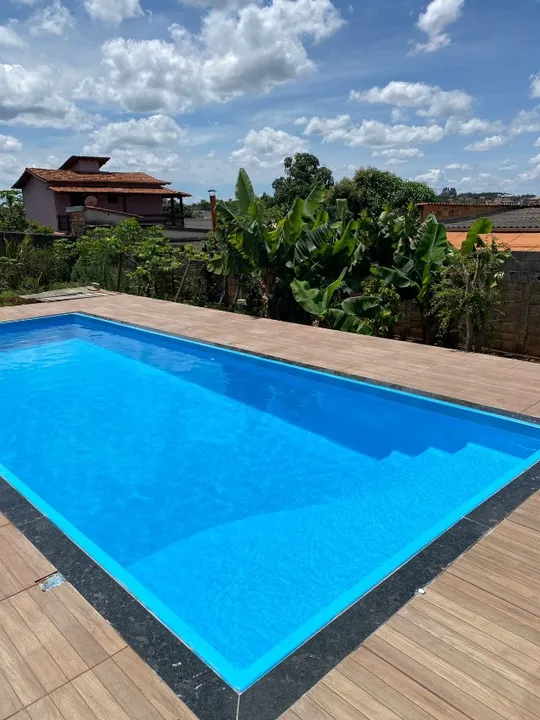 Piscina de fibra 7.30 x 3.30 x 1.40 com varios itens inclusos. Spaço BH Piscinas