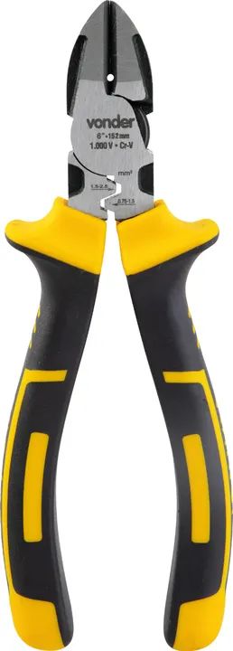 Alicate corte diagonal 6", para eletricista, com isolação até 1.000 V, VONDER  - Foto 3
