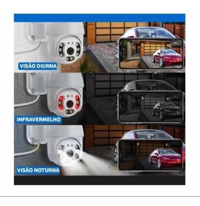 Câmera de Segurança A Prova D'água Infravermelho Wi-fi. Entrega Grátis! - Foto 4