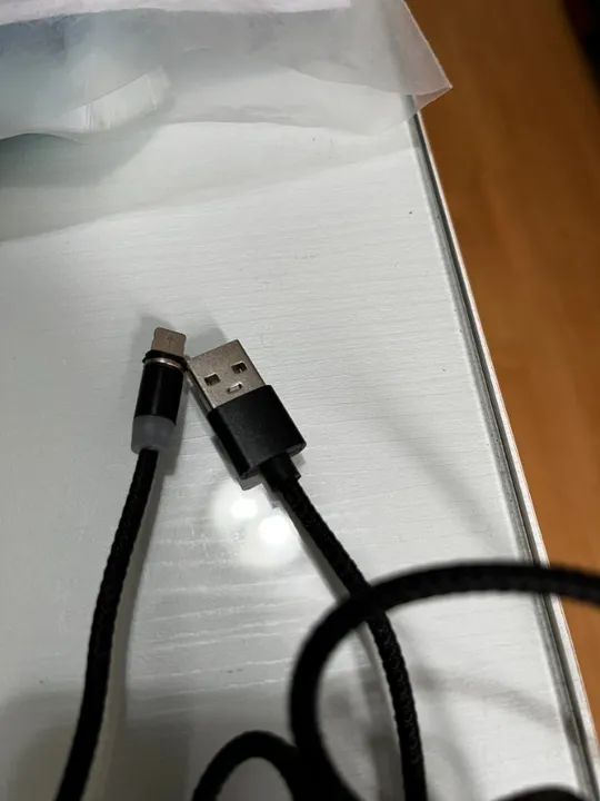 Cabo 3 Em 1: Tipo C, Lightning, Micro Usb Magnet e Girátorio Iphone e Android - Foto 3