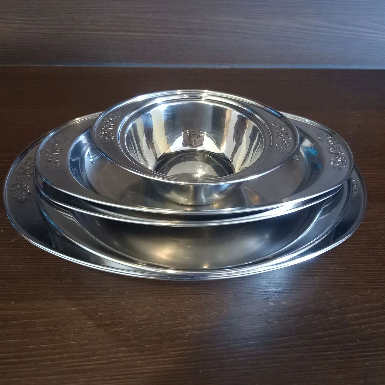 Cj travessas Inox 6 pçs - Foto 4