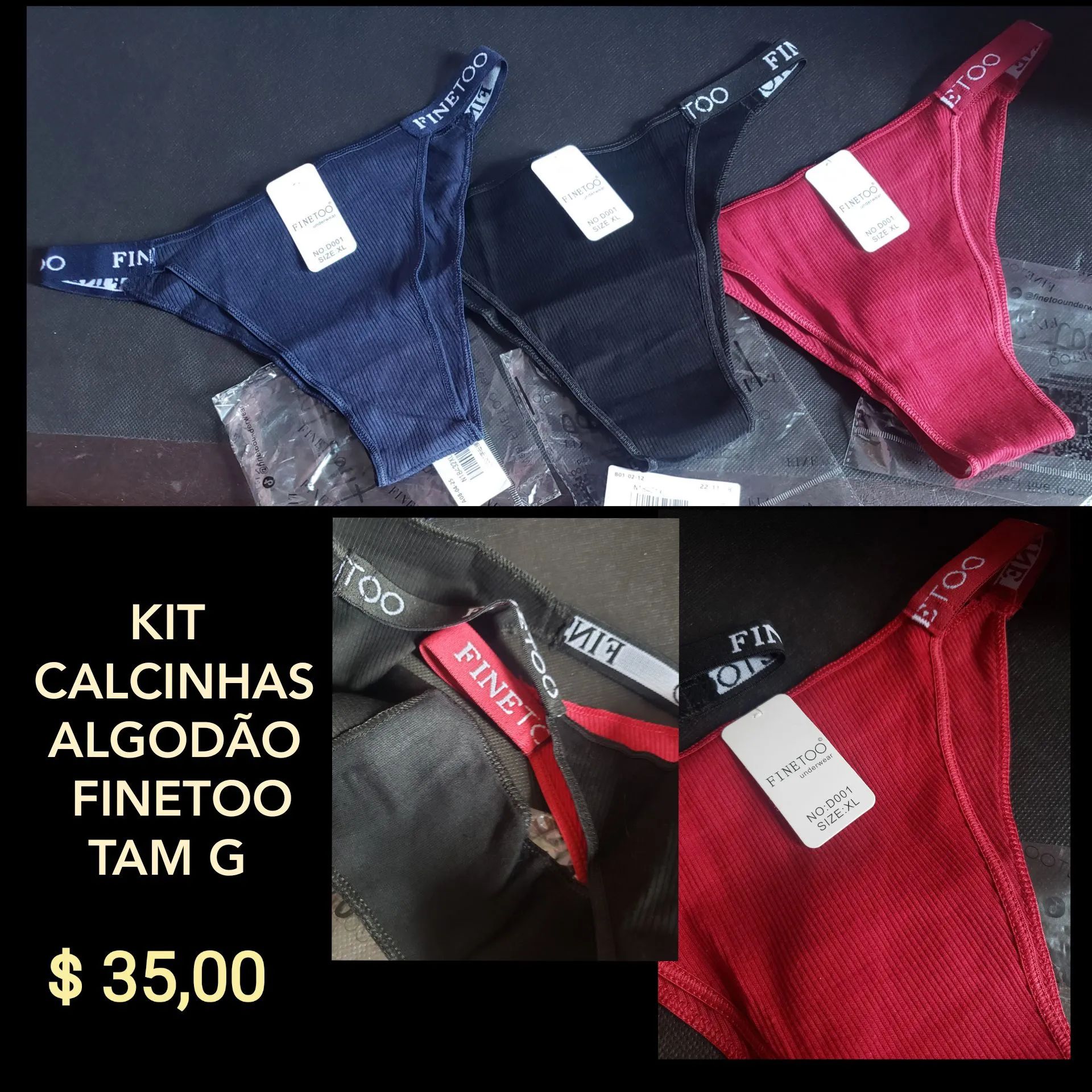 Kit Calcinhas Delrio Tam M e outros NOVOS - Foto 5