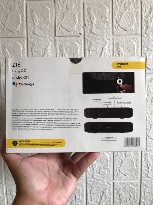 ZTE Space Series TV Box 4K ZT866 com Chromecast integrado, Play Store e Comandos por Voz - Foto 4