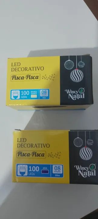 Pisca pisca led  azul e branco 