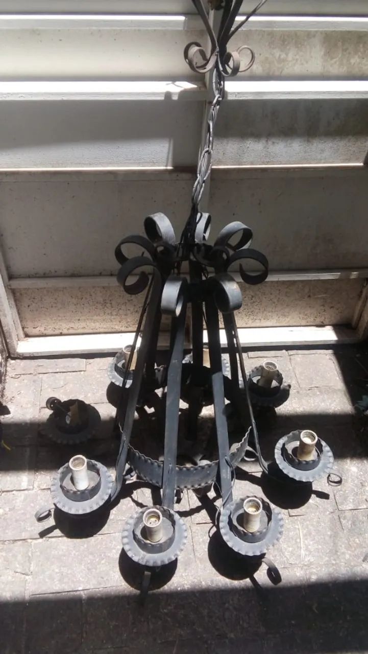 Lustre colonial em ferro - Foto 5