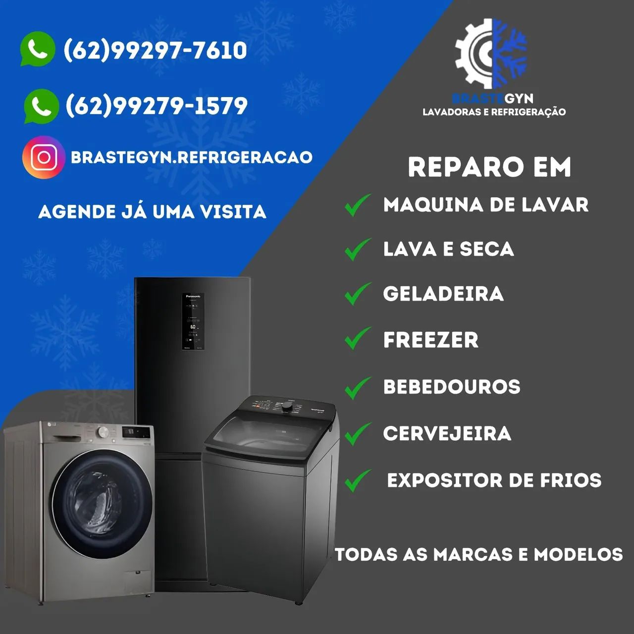 Conserto de máquina de lavar e Geladeira 