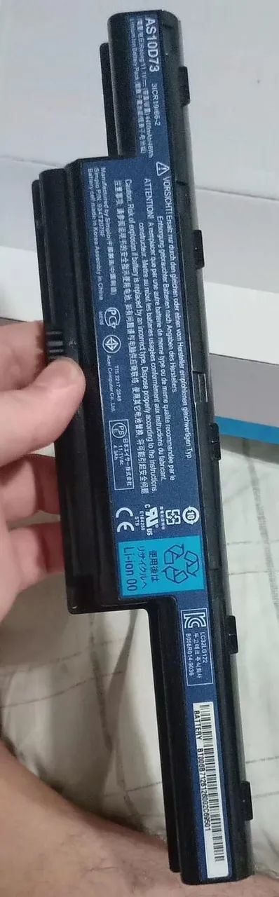 Lote 2 Baterias Originais de Notebook - Acer AS10D73 e HP HSTNN-DB46 - Conserto ou Peças - Foto 4