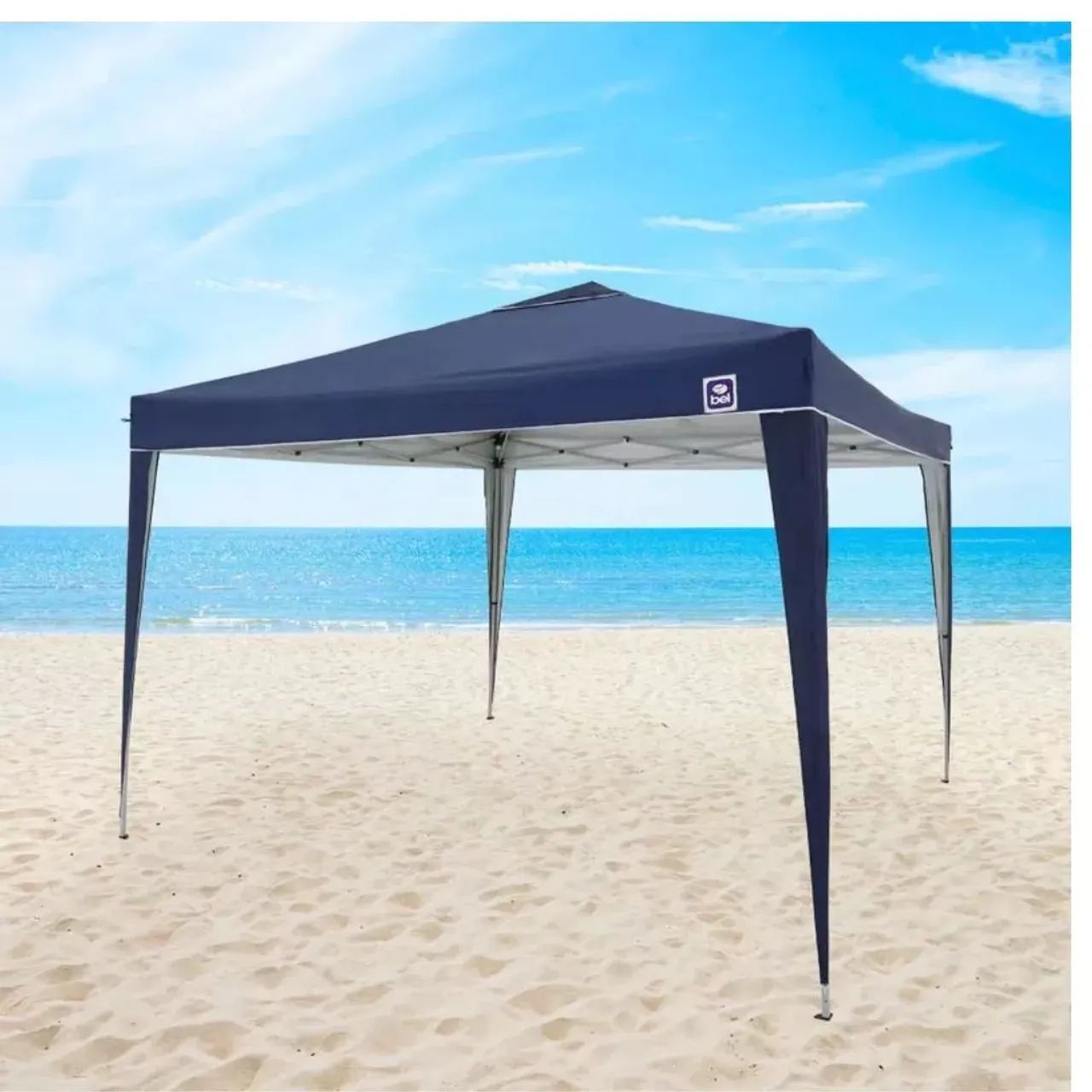 Belfix tenda gazebo sanfonado articulada 3x3m mala transporte cor azul - Foto 5