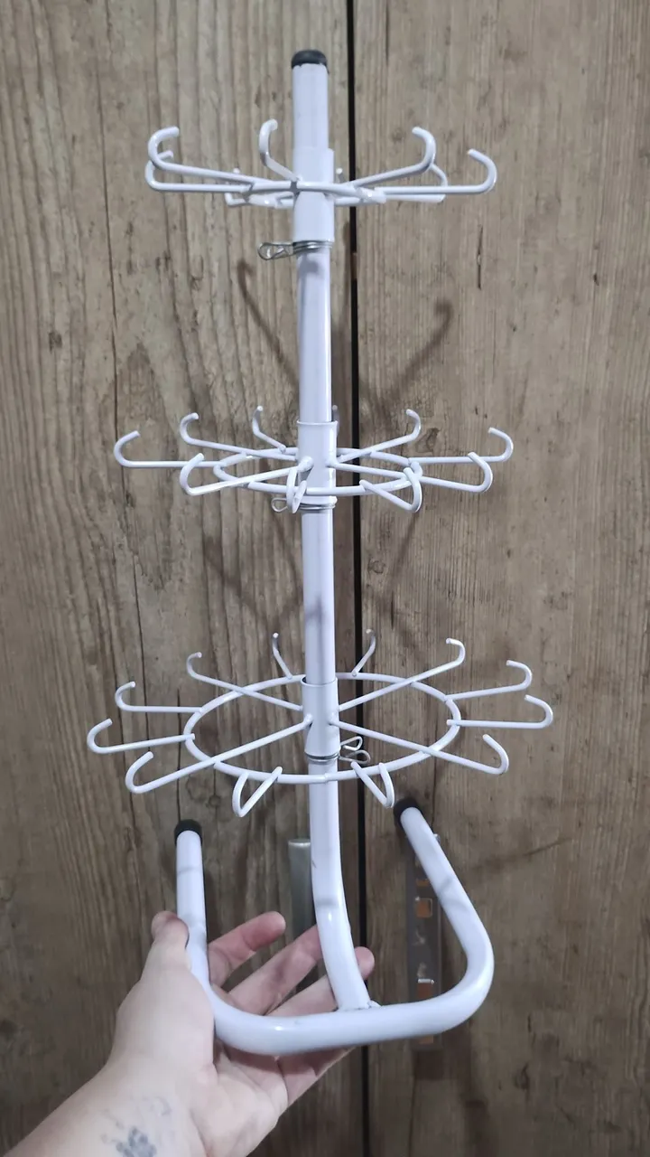 Expositor de  Metal Branco para chaveiros 