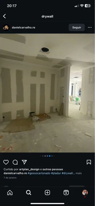 Drywall para sua obra