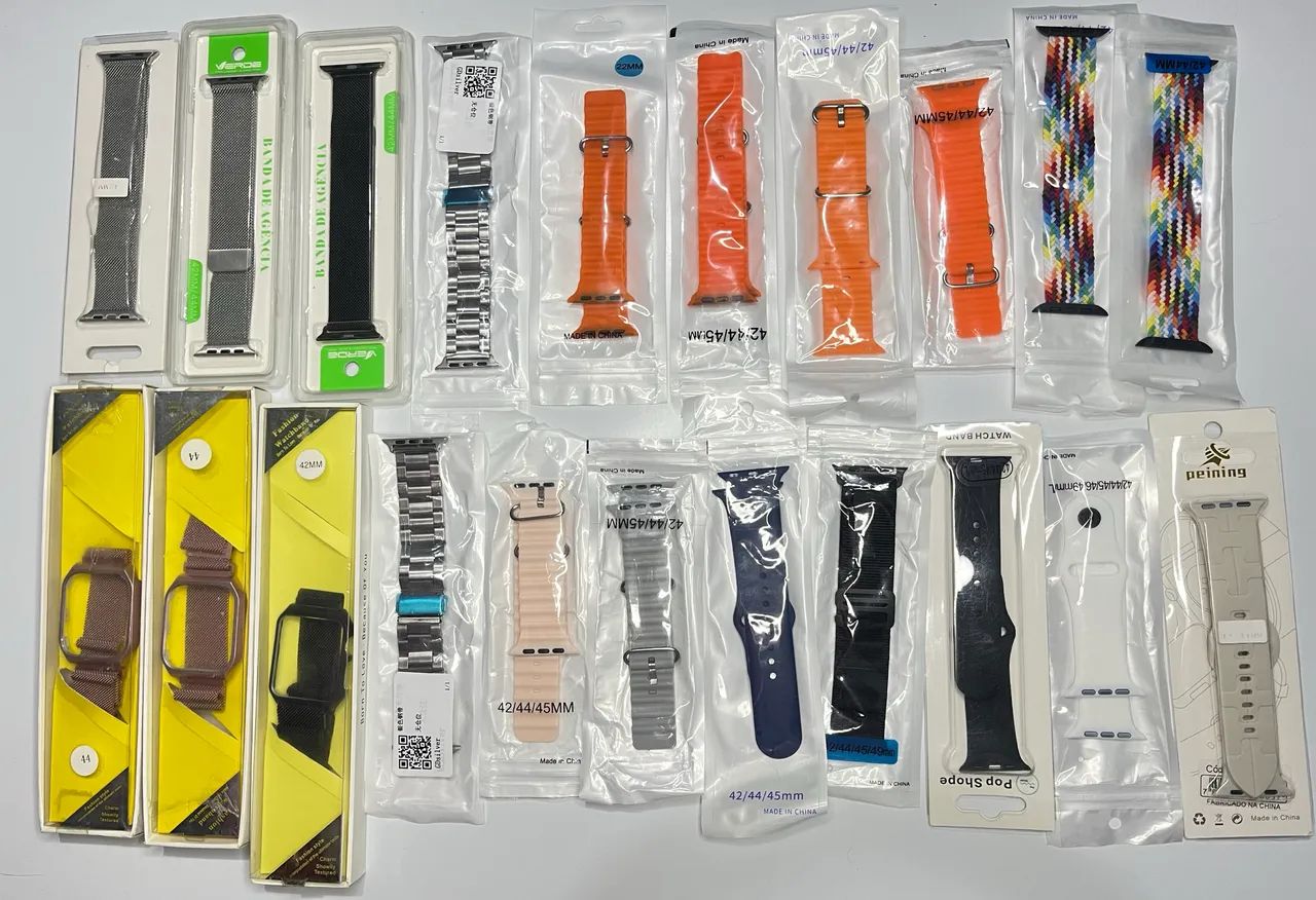 LOTE PULSEIRAS APPLE WATCH METAL ELO MILANESE OCEANICA ELETRÔNICO LOJAS