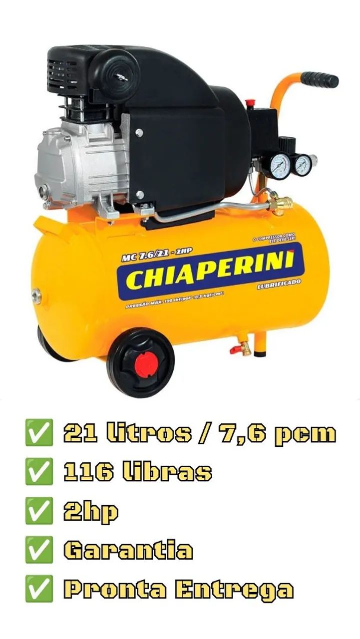 COMPRESSOR CHIAPERINI 21L / 7,6 pcm  - Foto 3