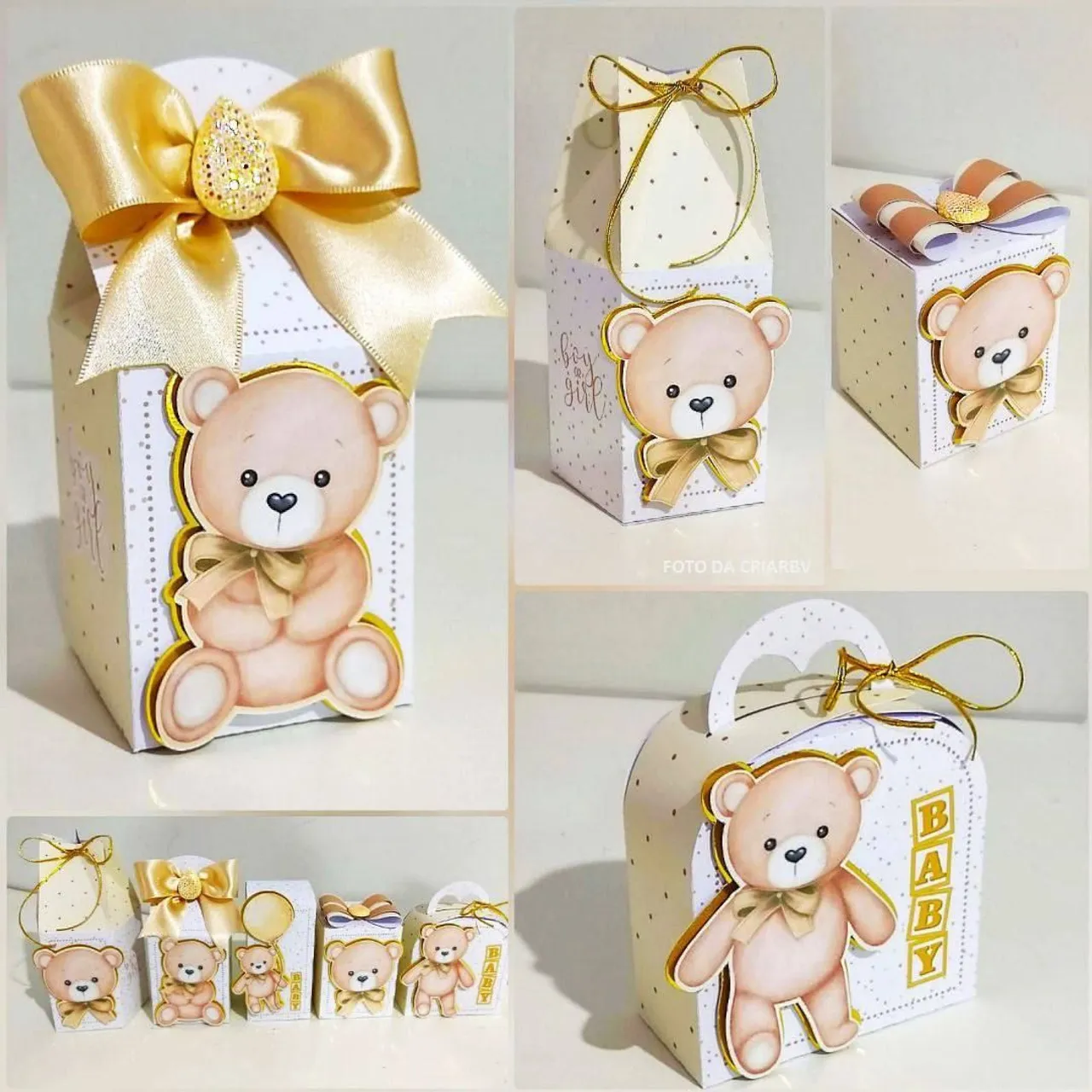 Caixas Decorativas Ursinho - Lembrancinhas Personalizadas