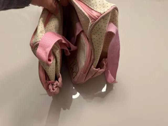 Conjunto de 2 bolsas de maternidade impermeável na cor rosa - Foto 4