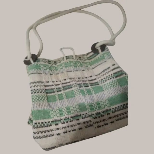 BOLSA DE TECIDO ALGODÃO CRÚ- PRAIA- SEMINOVA - Foto 2