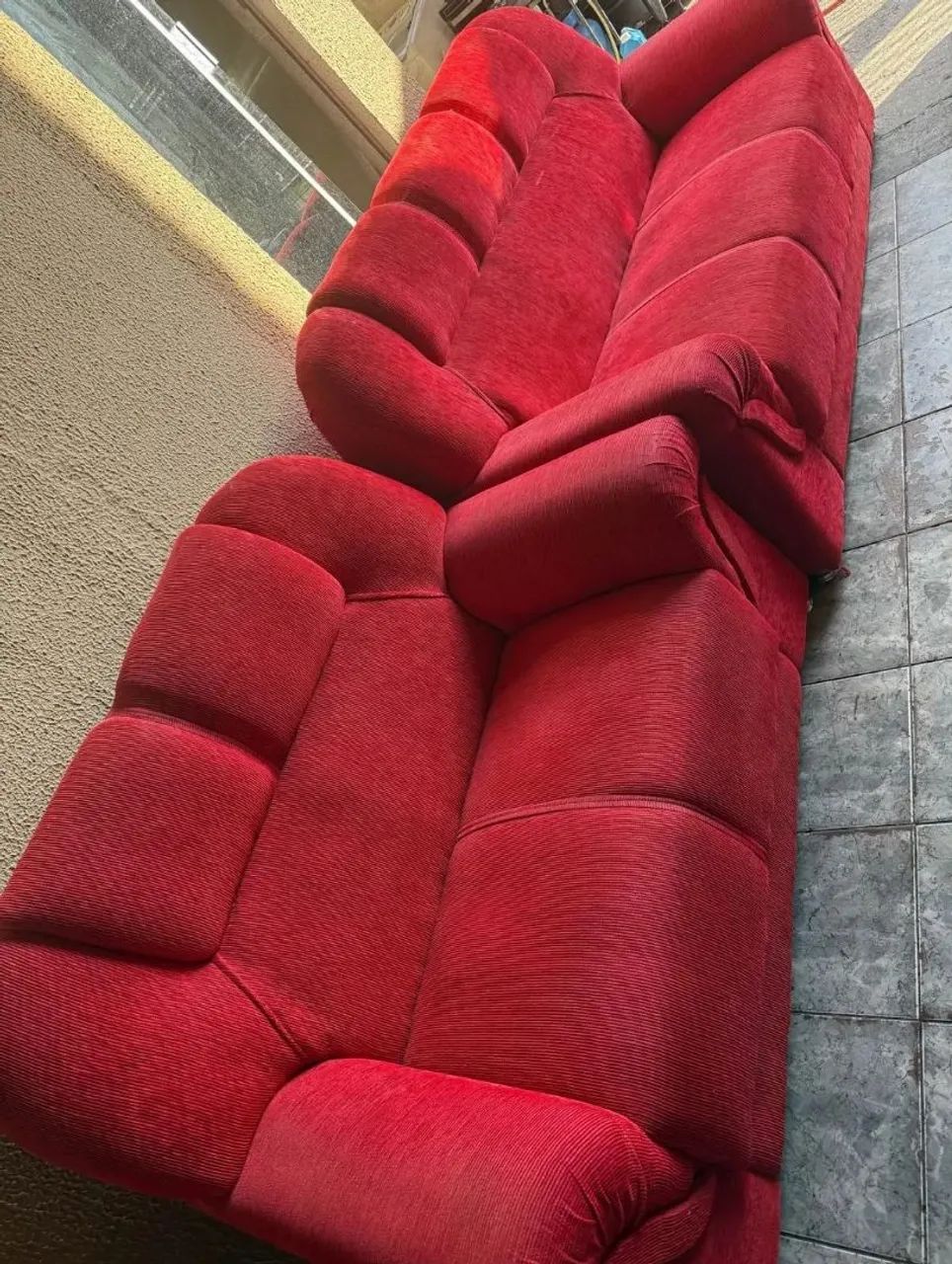 Sofá 2 e 3 lugares Vermelho
