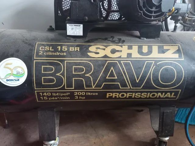 Compressor Schulz Bravo Profissional CSL 15 BR 2 cilindros  - Foto 3