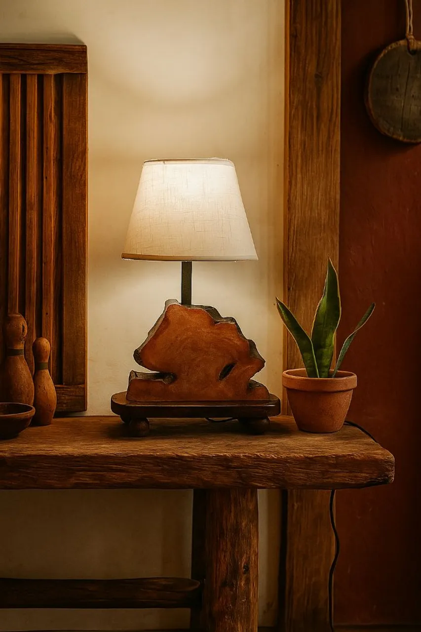 A luz que transforma seu ambiente ? Abajur rústico e elegante?