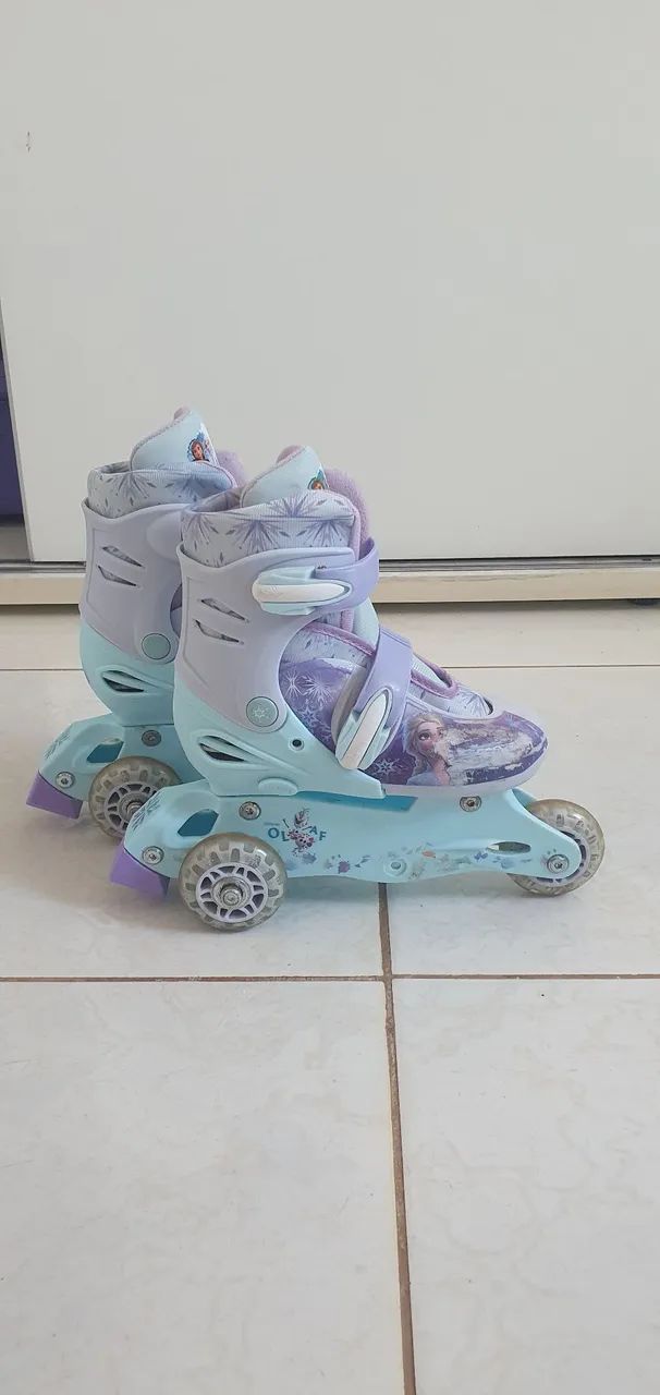 Patins Frozen 3 rodinhas - Foto 2