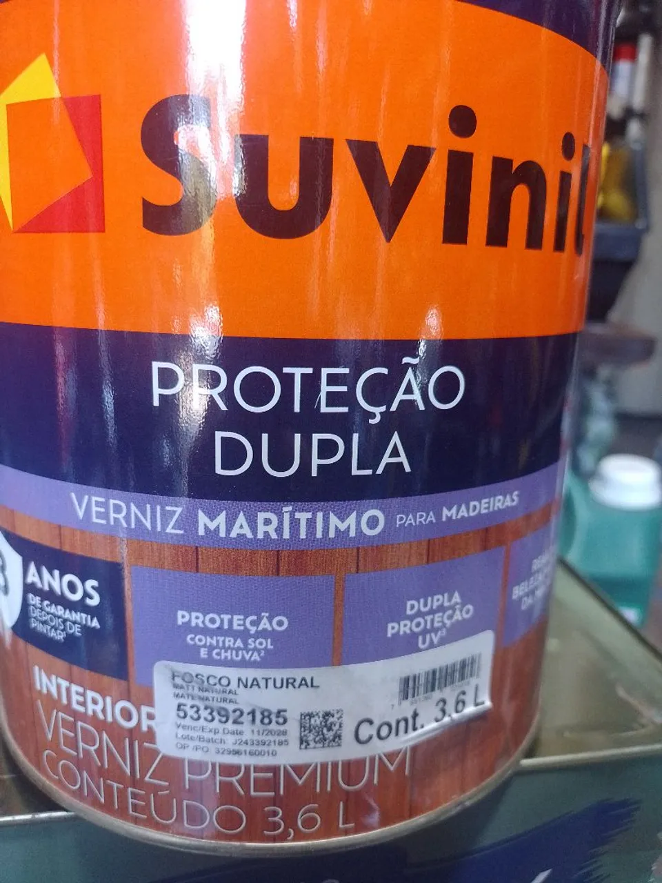 Verniz Marítimo Suvinil 3,6L - Proteção Dupla