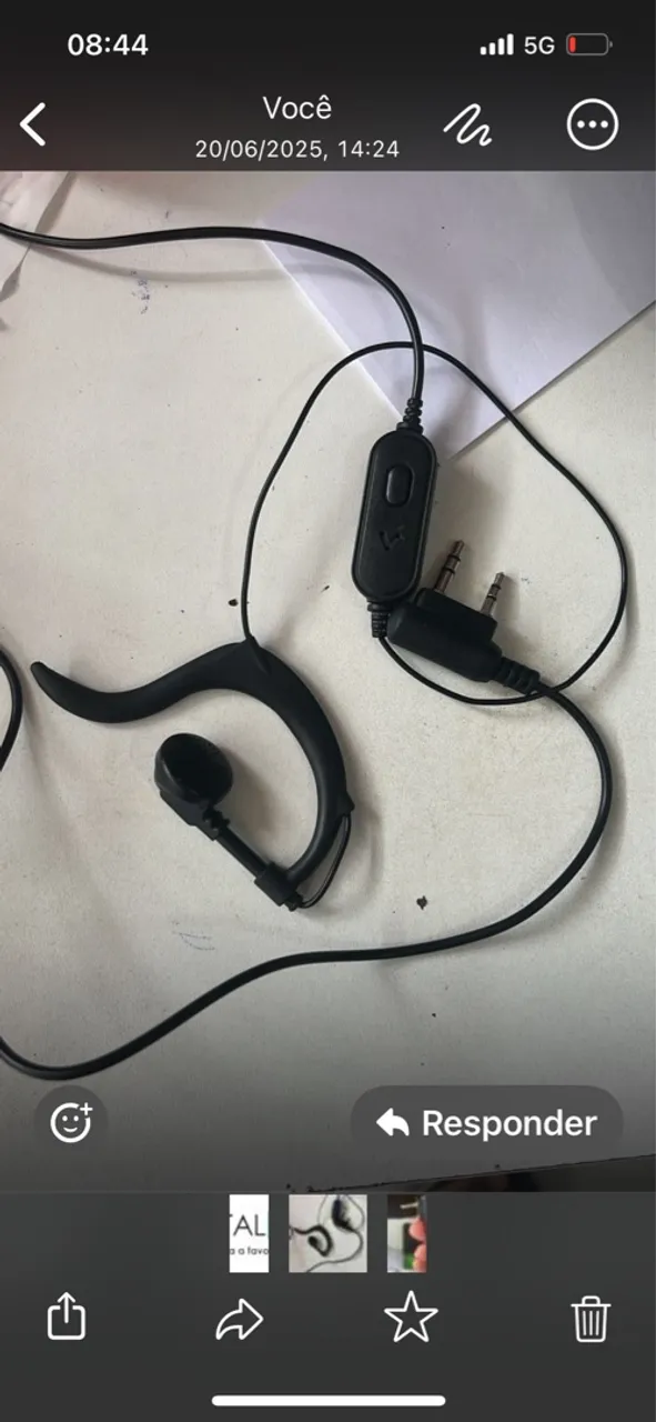Fone de ouvido Walkie Talkie