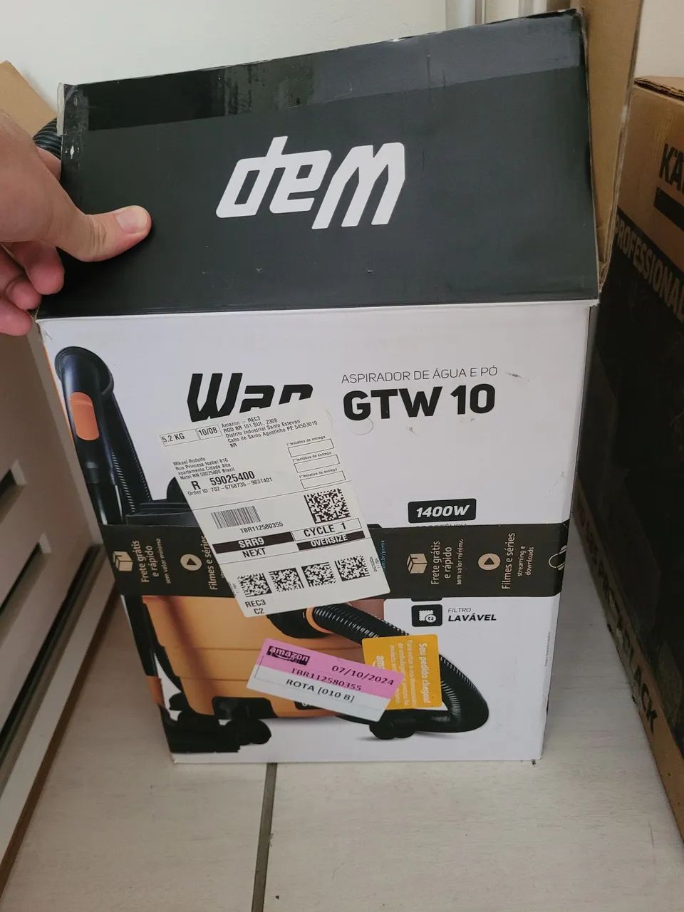 Maquina de alta pressão, aspirador de pó e água e snow foam