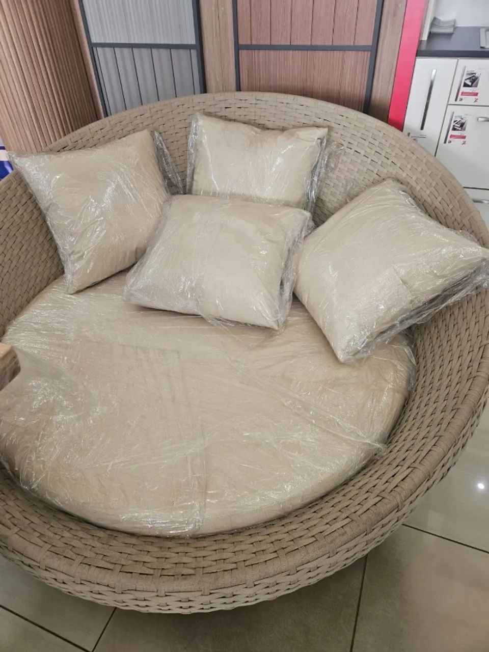 CHAISE CORDA NAUTICA - 4 almofadas - Foto 4