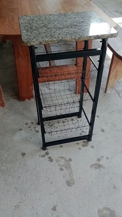 Fruteira de Metal com 3 Andares para Cozinha 