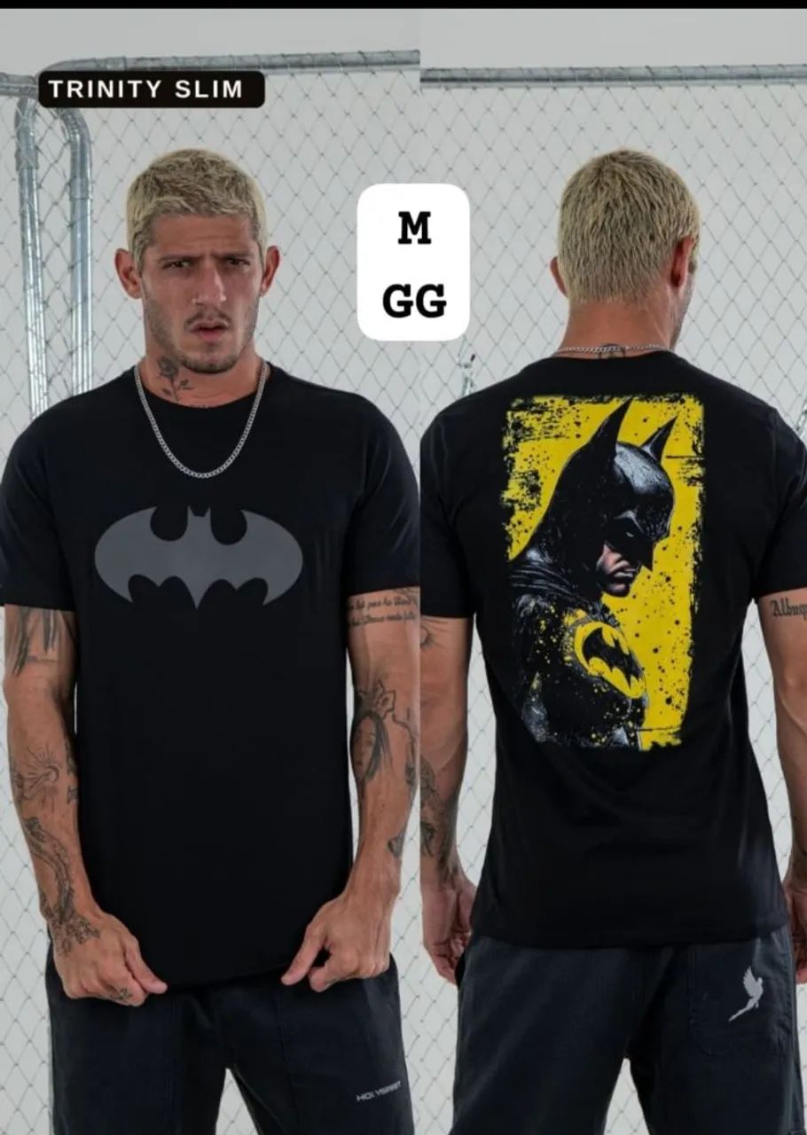 Camiseta Batman Trinity Slim - Estilo e Conforto - Foto 5