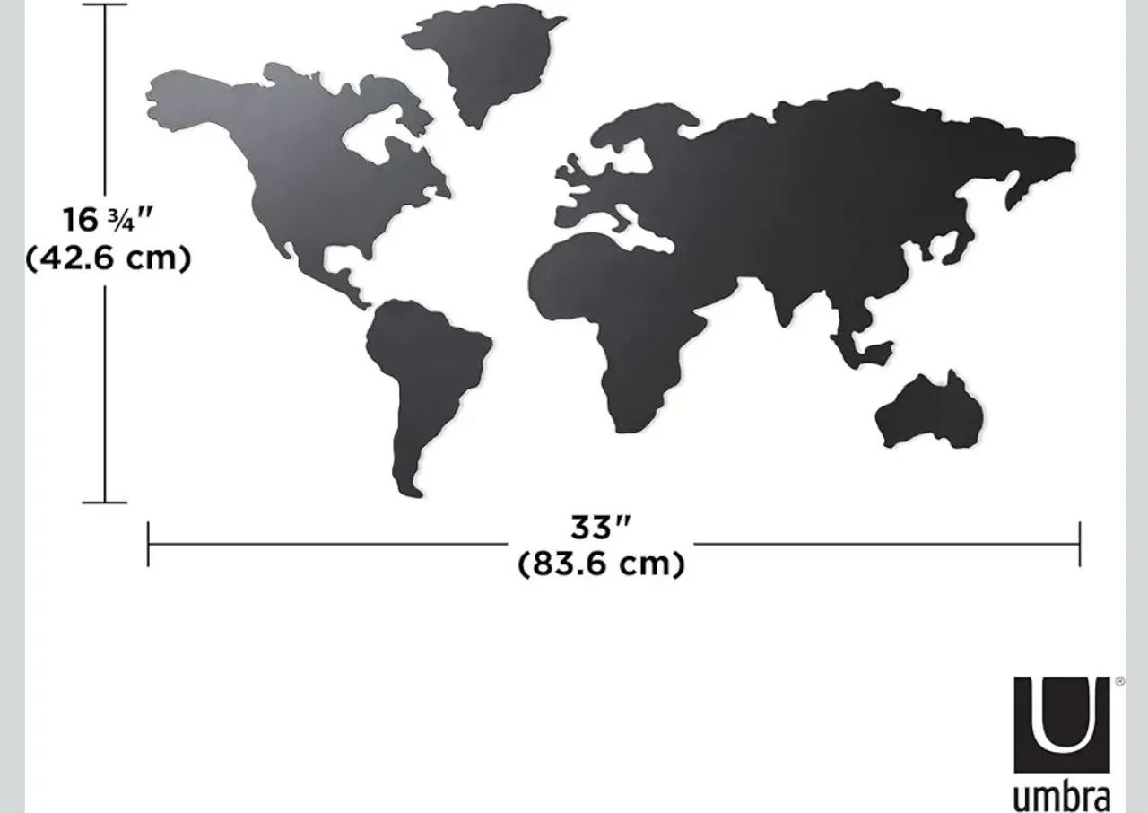 Umbra Decoração de parede Mapa em ferro. - Foto 2