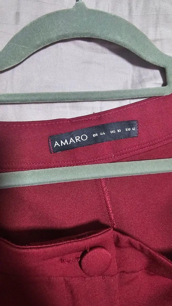 Calça alfaiataria bordô/vinho AMARO - Foto 2