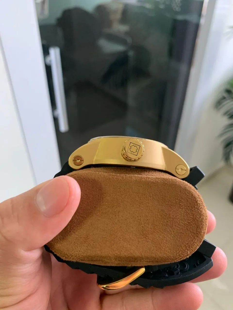 Relógio Masculino Dourado Automático - Foto 2
