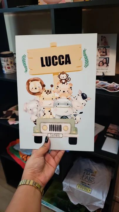 Plaquinha em MDF personalizada quadro para decorar quarto de bebê - Foto 2